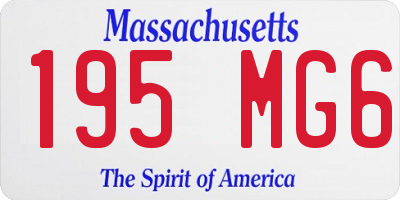 MA license plate 195MG6