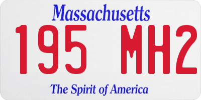 MA license plate 195MH2