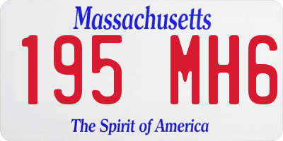 MA license plate 195MH6