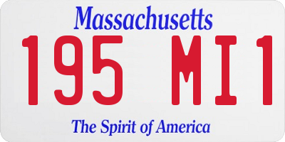 MA license plate 195MI1