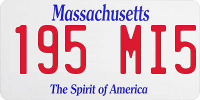 MA license plate 195MI5