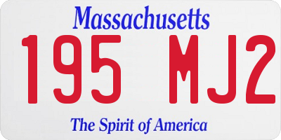 MA license plate 195MJ2