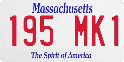 MA license plate 195MK1