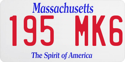 MA license plate 195MK6