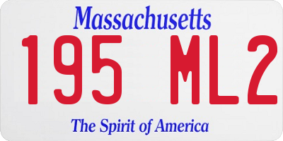 MA license plate 195ML2