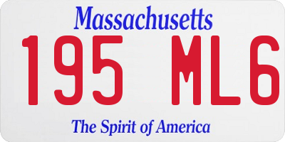 MA license plate 195ML6