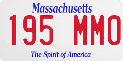 MA license plate 195MM0