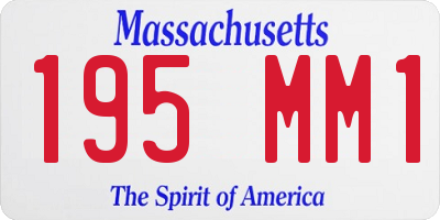 MA license plate 195MM1