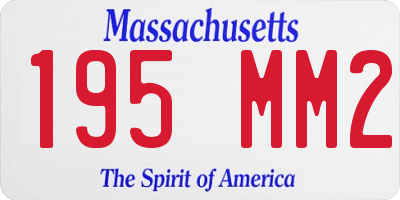 MA license plate 195MM2