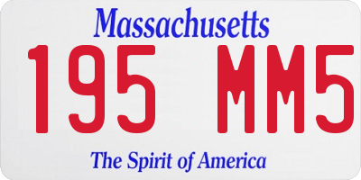MA license plate 195MM5