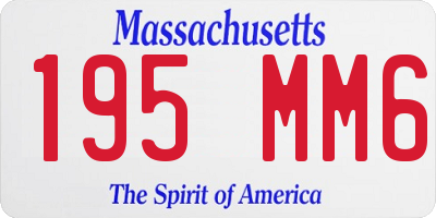 MA license plate 195MM6
