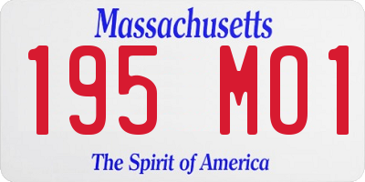 MA license plate 195MO1