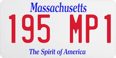 MA license plate 195MP1