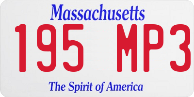 MA license plate 195MP3