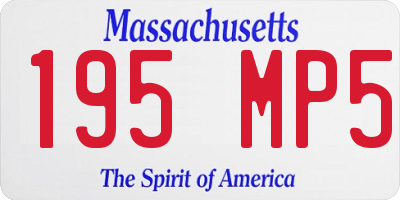 MA license plate 195MP5