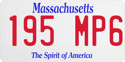 MA license plate 195MP6