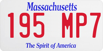 MA license plate 195MP7