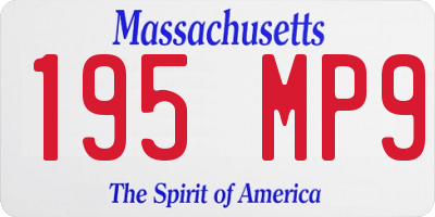 MA license plate 195MP9