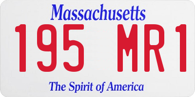 MA license plate 195MR1