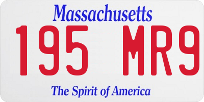 MA license plate 195MR9