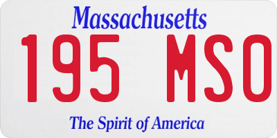 MA license plate 195MS0