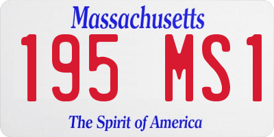 MA license plate 195MS1