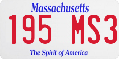 MA license plate 195MS3