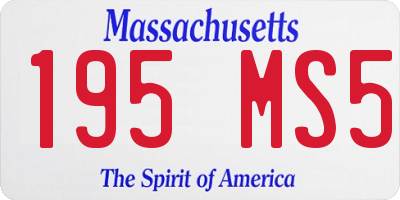 MA license plate 195MS5