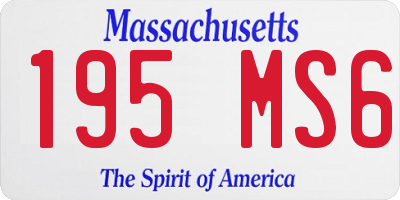 MA license plate 195MS6
