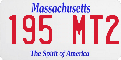 MA license plate 195MT2