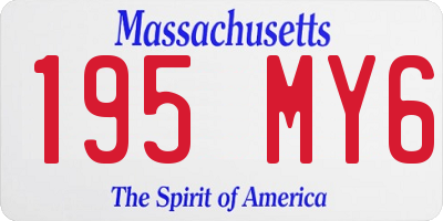 MA license plate 195MY6
