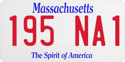 MA license plate 195NA1