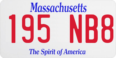 MA license plate 195NB8