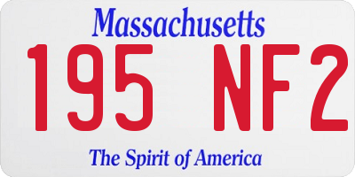 MA license plate 195NF2