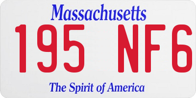 MA license plate 195NF6