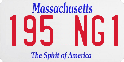 MA license plate 195NG1