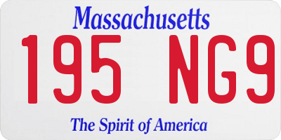 MA license plate 195NG9