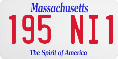 MA license plate 195NI1