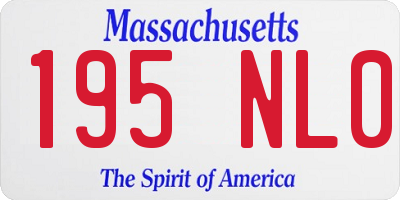 MA license plate 195NL0