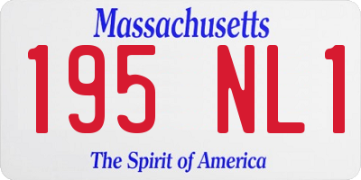 MA license plate 195NL1