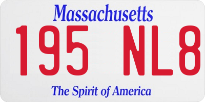 MA license plate 195NL8