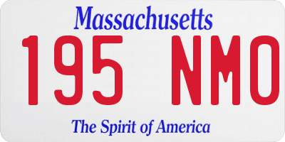 MA license plate 195NM0