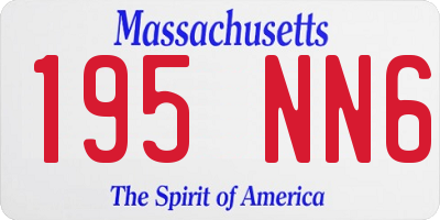 MA license plate 195NN6