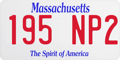 MA license plate 195NP2