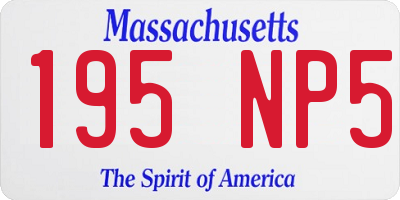 MA license plate 195NP5