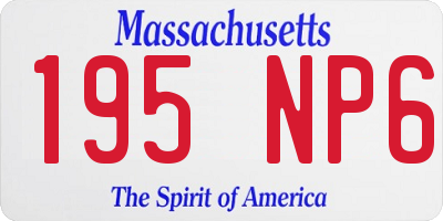 MA license plate 195NP6