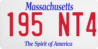 MA license plate 195NT4
