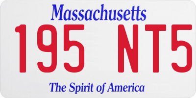 MA license plate 195NT5
