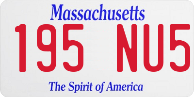 MA license plate 195NU5