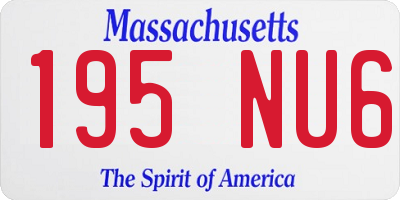 MA license plate 195NU6